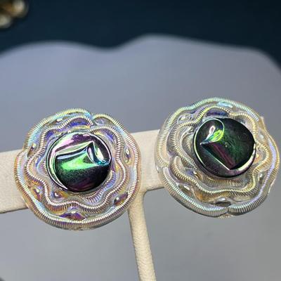 ARTSY GLASS MODERN SQUIGGLE EARRINGS