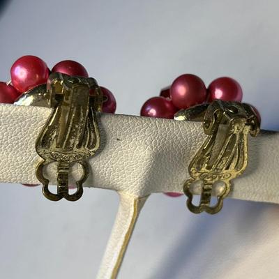 VINTAGE MIXED BERRY CLUSTER EARRINGS JAPAN