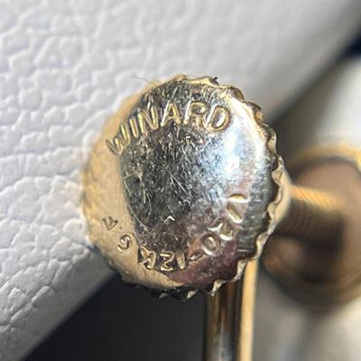 PRETTY GOLD TONE DANGLES 1/20 12k G.F. BY â€œWINARDâ€