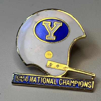 B.Y.U. BRAGGING RIGHTS ENAMELED PINS NATIONAL CHAMPS