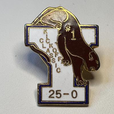 B.Y.U. BRAGGING RIGHTS ENAMELED PINS NATIONAL CHAMPS