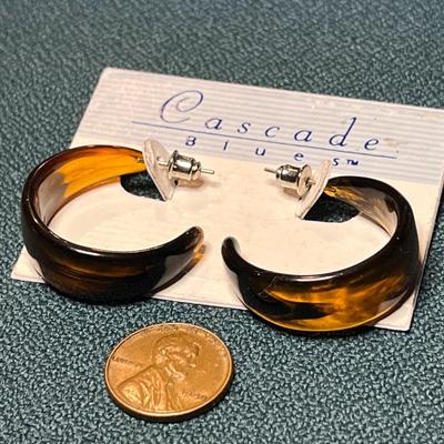 FAUX TORTOISE SHELL EARRINGS
