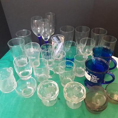 Wide variety of mismatch Kitchen glasses and drinkware
