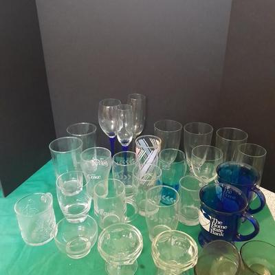 Wide variety of mismatch Kitchen glasses and drinkware