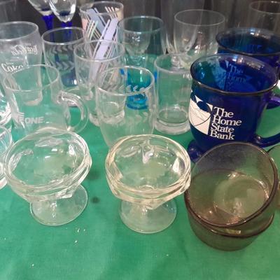 Wide variety of mismatch Kitchen glasses and drinkware