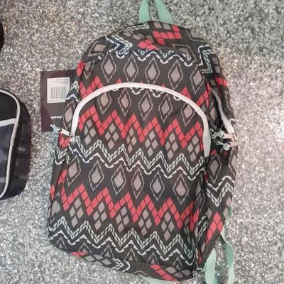 New backpack, Two lunch bags, and a Water cooler