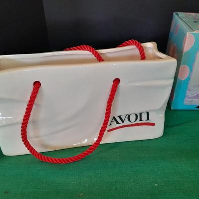 Two Color a mug mug's two Avon ceramic purses, and a happy mug!