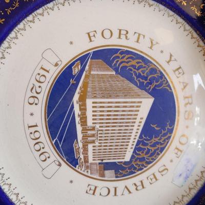 Imperial by Salem China Co. 23 Kt. Gold ovenproof Chinaware replacement pieces and a Royal Bavaria decorative plate