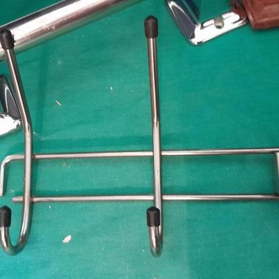 Bathroom organization, robe hangers, door hanger, towel racks and more