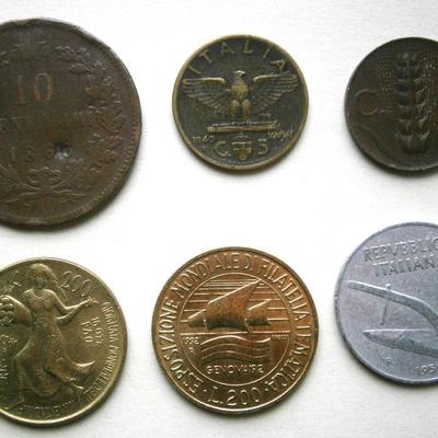 6 Italian Coins