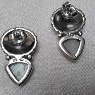 Vintage Mother of Pearl 925 Earrings