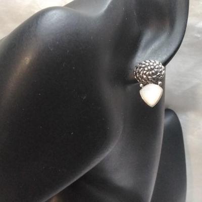 Vintage Mother of Pearl 925 Earrings