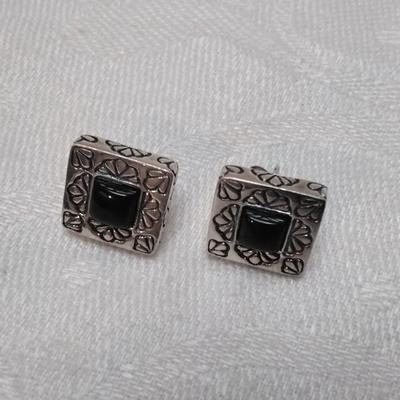 Onyx Stud 925 Earrings