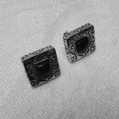 Onyx Stud 925 Earrings