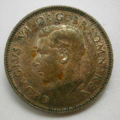 UNITED KINGDOM 1944 One Shilling Silver Coin