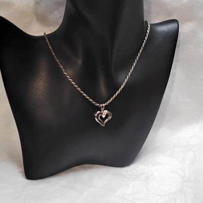 Vintage Ross Simons Sapphire and Diamond Gold Vermeil 18" Italian Necklace
