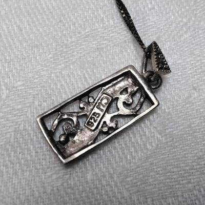 Antique Marcasite 18" 925 Necklace