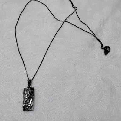 Antique Marcasite 18" 925 Necklace