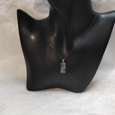 Antique Marcasite 18" 925 Necklace