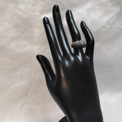 Antique Marcasite Black 925 Ring Size 6