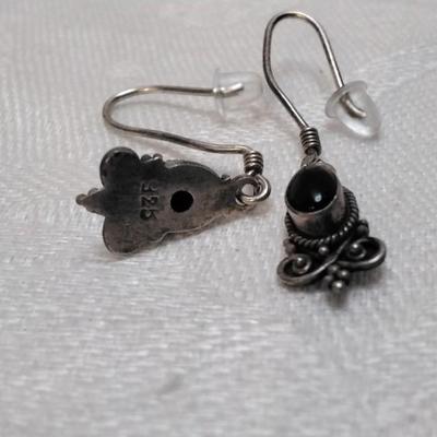 Vintage Onyx 925 Earrings