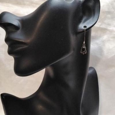 Vintage Onyx 925 Earrings