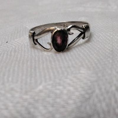 Rhodolite Garnet 925 Ring Size 7.5
