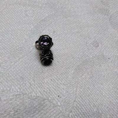 Antique Rhodolite Garnet 925 Earrings