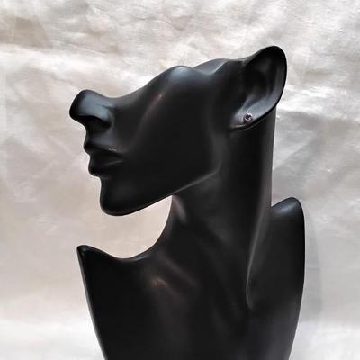 Antique Rhodolite Garnet 925 Earrings