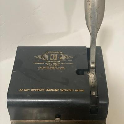 Hutchison Spool O Wire Spool Stapling Machine