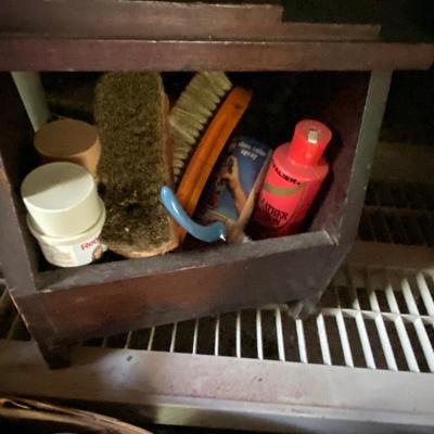 Plastic Storage Shelf Vintage Toy Lot