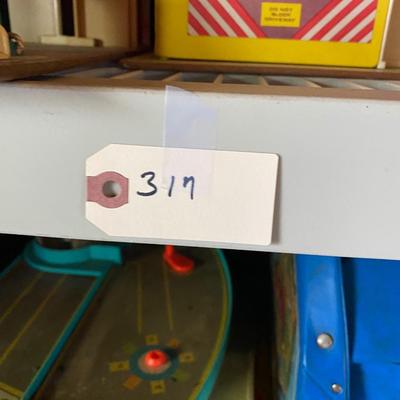 Plastic Storage Shelf Vintage Toy Lot