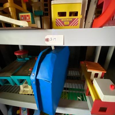 Plastic Storage Shelf Vintage Toy Lot