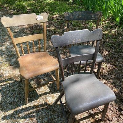 Antique chair lot