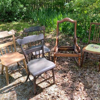 Antique chair lot