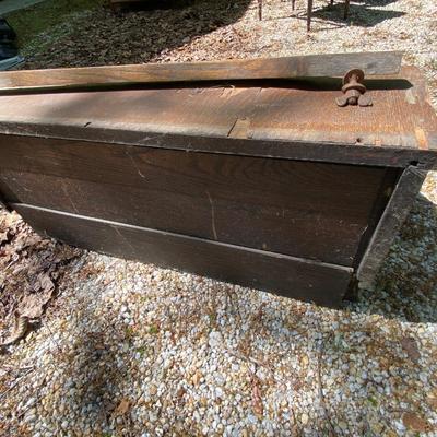 Remnants of a drop leaf desk