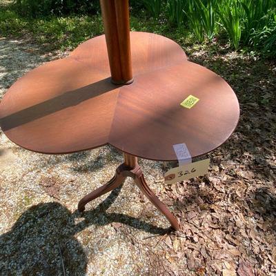 Cane Cut Clover leaf floor lamp table