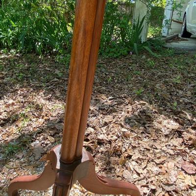 Cane Cut Clover leaf floor lamp table