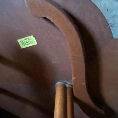 Cane Cut Clover leaf floor lamp table