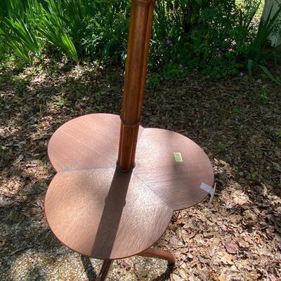 Cane Cut Clover leaf floor lamp table