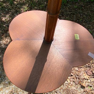 Cane Cut Clover leaf floor lamp table