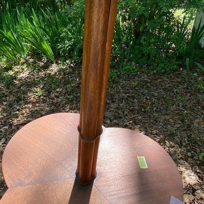 Cane Cut Clover leaf floor lamp table