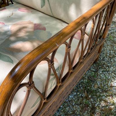 Pair of ratan accent chairs