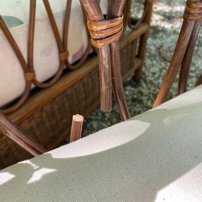 Pair of ratan accent chairs