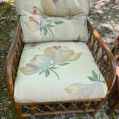 Pair of ratan accent chairs