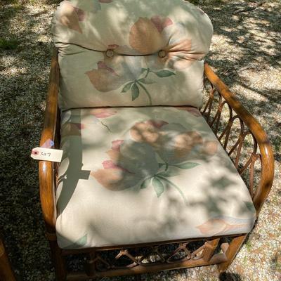 Pair of ratan accent chairs