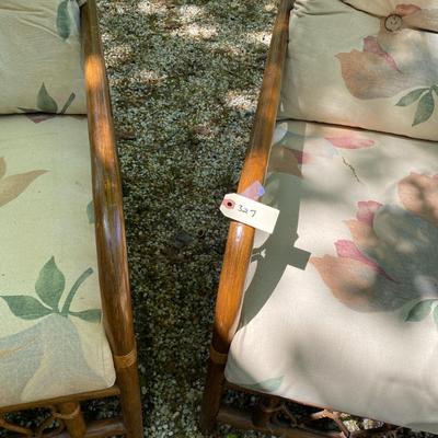 Pair of ratan accent chairs