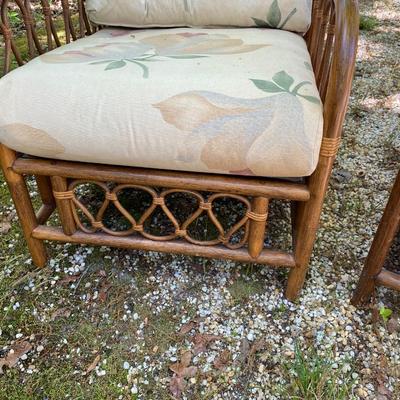 Pair of ratan accent chairs