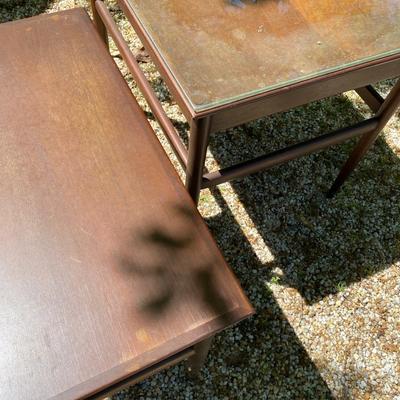 Mid-century modern Walnut Nesting Table Set