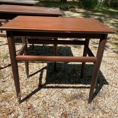 Mid-century modern Walnut Nesting Table Set